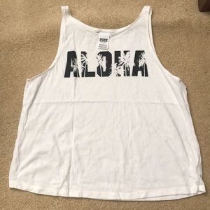 PINK aloha tank top